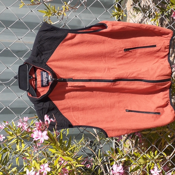 Jansport Soft Orange & Black Vest, Size XL - Picture 1 of 8
